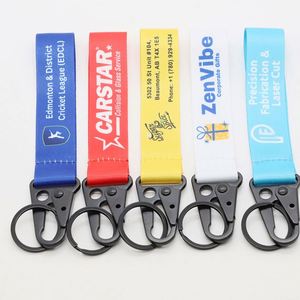 Custom Short <b>Lanyard</b> Keychain with Sublimation Print Personalized <b>Polyester</b> Wrist Strap for Brand Promotion Gifts - Product Image 1