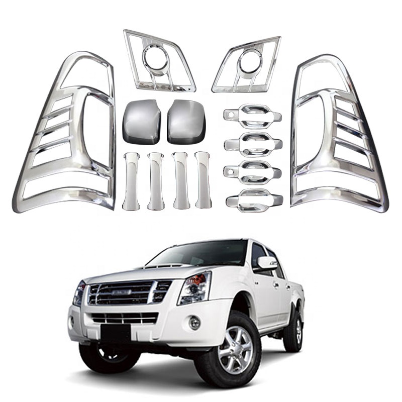5 Sets ABS Chrome Full Combo Set Body Kits Garnish Cover for Isuzu
