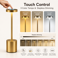 Lampe de table LED sans fil flexible et réglable 5200 mAh, authentique, haute capacité, rechargeable Type-C, veilleuse en métal, vente en gros