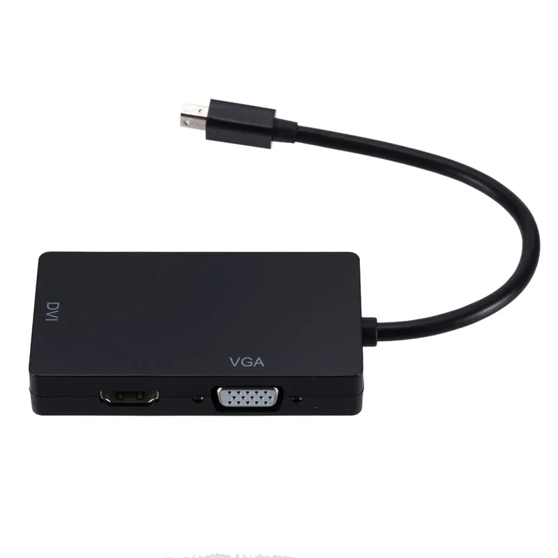 3 in 1 1080p Mini DisplayPort Adapter DP to VGA DVI Converter