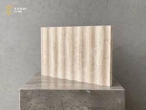 Carrelage en <span class=keywords><strong>travertin</strong></span> <span class=keywords><strong>beige</strong></span> cannelé moderne YUSHI, poli, imperméable, pour salle de bain, crédence de cuisine - Product Image 5