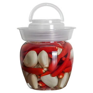 Grosir kotak kemasan makanan penutup stoples makanan hewan peliharaan dengan tutup wadah kue plastik untuk membuat makanan penutup dan acar sayuran - Product Image 3