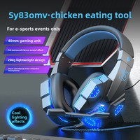 Casque de jeu filaire le plus vendu, compatible PC, microphone intégré, son stéréo, annulation active du bruit (ANC), cuir tanné, 2,2 m