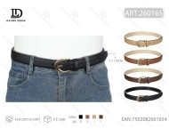 Cintura da Donna con Fibbia a Perno 3.0cm, 110cm, Cintura Casual in Tessuto - Product Image 1