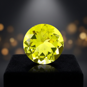 12mm redondo brillante corte natural verde oro limón cuarzo venta al por mayor precio de fábrica alta calidad facetada piedra preciosa suelta | IGI | - Product Image 1