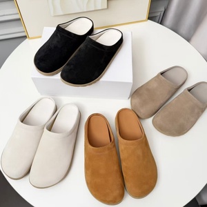 Modèle classique de demi-chaussons en daim AIOS Birkenstock, chaussures décontractées à enfiler pour femmes, chaussures confortables à semelles épaisses - Product Image 6