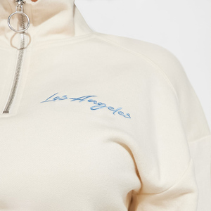 Conjunto de Chándal y Joggers de Algodón French Terry Bordado Personalizado para Mujer, Sudadera Corta con Media Cremallera - Product Image 6