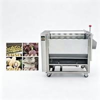 Automatische zachte borstel gedroogde dadelpalm wasmachine gember aardappel fruit polijst- en reinigingsmachine