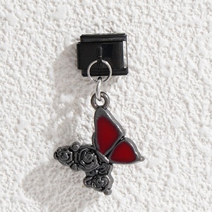 Breloques italiennes Punk Designs en acier inoxydable noir, pendentifs lune et étoile, bijoux pour bracelets à breloques - Product Image 4