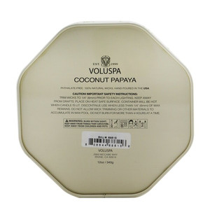 VOLUSPA - 3 <b>Wick</b> Octagon Tin <b>Candle</b> - Coconut Papaya - Product Image 2