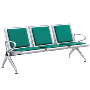 Silla de Espera Yijiahao de 3 Plazas con Estructura de Acero y Cojín de Cuero, Asiento Público para Hospitales y Aeropuertos con Reposabrazos - Product Image 3