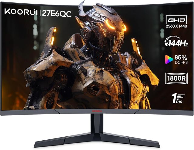 Koorui 27-Inch QHD (2560x1440) 2K Curved LCD Game Monitor 180Hz with Targeted Audience Gamers