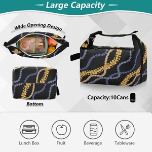 10 Cans Portable Puakenikeni <b>Lei</b> Flower Design School Office Hawaii Customize Insulated Small Mini Lunch Bag With Buckle Straps - Product Image 5