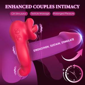 Paar Sexspielzeug Männlicher Penis ring & Weiblicher Klitoris Vibration Zunge Lecken Vibrator Penis Lock & Weiblicher Klitoris Stimulator - Product Image 3