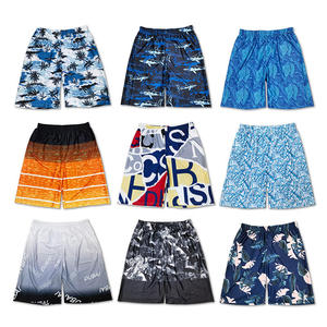 Shorts <span class=keywords><strong>de</strong></span> plage multi-imprimés pour hommes, séchage rapide, taille élastique, vente en gros d'usine - Product Image 1