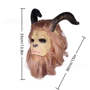Máscara de látex Beast Prince para Halloween Cosplay Beauty and Beast Headgear para fiestas - Product Image 2
