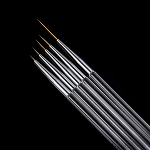 5Pcs/Set Nail Liner Brush Transparent Brush Nail Printing Drawing Vines Leaves <b>Grids</b> Lines Manicure Art Decoration Tools - Product Image 5