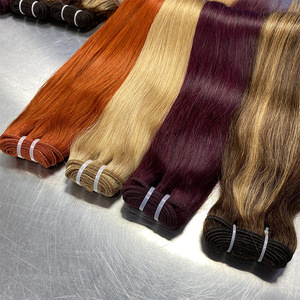 Extensions de cheveux lisses de 18 à 26 pouces, 100% cheveux humains vierges Remy, super double trame, tissées à la main, cheveux tressés pour une tête entière - Product Image 1