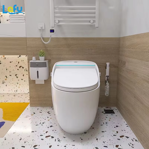 Nouveau siège chaud rond oeuf monté au sol électronique Intelligent <span class=keywords><strong>Wc</strong></span> Intelligent automatique toilette de Bidet - Product Image 4