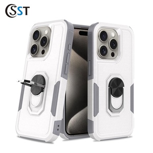 Fundas protectoras de lujo para teléfono móvil, nueva funda de anillo de <span class=keywords><strong>Amor</strong></span> de tendencia para iPhone 17 Pro Max 16 15 14 13 17 Air 8 hecha de PC + TPU - Product Image 4