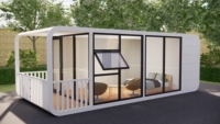 Maison préfabriquée à construction rapide 20 pieds 40 pieds Maison modulaire en conteneur pliable Camping Petite maison en conteneur pliable Bureau à domicile