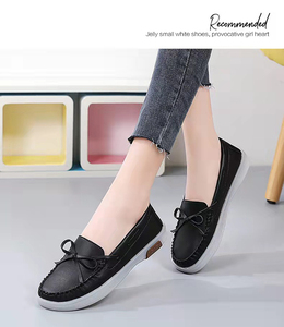 Mocassins en Cuir Véritable de Créateur pour <span class=keywords><strong>Femme</strong></span>, Couleurs Variées, Ballerines Décontractées de Printemps - Product Image 2