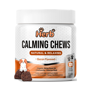 Golosinas Calmantes de Cáñamo Natural OEM ODM para Perros, Máxima Potencia - Cáñamo y Melatonina para la Ansiedad Ocasional, Golosinas Masticables Suaves - Product Image 1