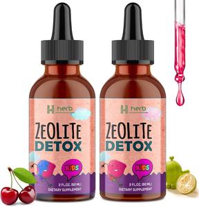 Gouttes liquides orales de clinoptilolite OEM pour enfants, complément naturel de zéolite avec vitamines B12, C et D3, soutien à l'immunité et à la santé osseuse - Product Image 1
