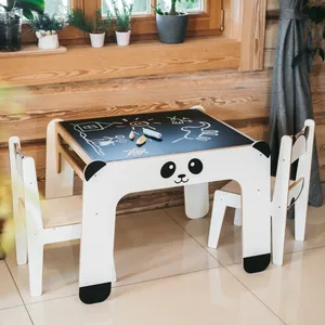 โต๊ะไม้เด็ก & ชุดเก้าอี้1ชิ้น,โต๊ะสีสดใสสำหรับเด็กวาดภาพการอ่านศิลปะงานฝีมือห้องเด็กเล่นเนอสเซอรี่