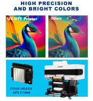 Imprimante DTF UV automatique fabriquée en Chine XP600 tête à jet d'encre étiquette en cristal feuille d'or Machine carte Flex UV DTF imprimante de carte à jet d'encre 300mm