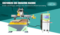 Centro de Mecanizado CNC ATC para Madera: Máquina de Corte, Grabado, Fresado, Perforación y Recorte de Bordes para Paneles de Puertas de Gabinetes