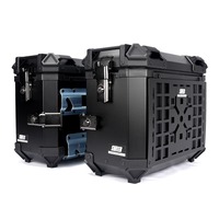Coffre de moto en aluminium 28L/35L, support de fixation universel pour coffre arrière, plateau de base, finition brillante