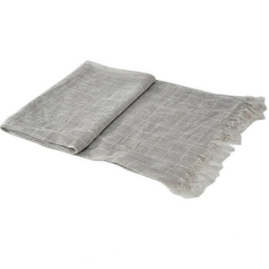 Sciarpa Hijab Lunga PHOENIX in Lino 100% Blu, Tinta Unita, Traspirante, alla Moda, Estiva, per Donne Arabe, Medio Oriente - Product Image 1