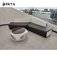 Juego de sofá curvo moderno en forma de C, muebles de oficina, vestíbulo, área pública, sofá de ocio, asiento, juego de sofá modular seccional