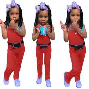 Conjunto de Ropa de Verano para Niñas 2022, Conjuntos de Ropa de Boutique para Niñas, Tops Cortos sin Mangas para Niñas, Conjuntos de Pantalones Cortos para Niñas - Product Image 3