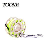 Dropshipping Petit moulinet aluminium coloré 30 mètres équipement sous-marin de plongée Blue Diving Finger Reel Spool Smb