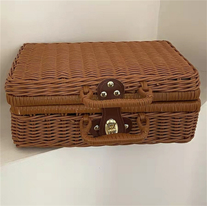 Ngoài trời dã ngoại Túi ba lô Kit <span class=keywords><strong>wicker</strong></span> trang trí nội thất <span class=keywords><strong>Cube</strong></span> giỏ lưu trữ Thùng - Product Image 2