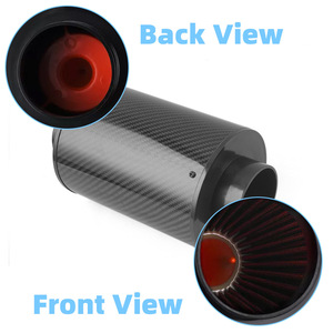 Carbon Fiber Intake Air Filter Box 240Mm For <b>Car</b> Upgrade With <b>Clips</b> - Product Image 4