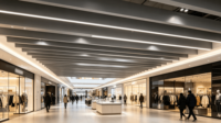 Vente flash - Plafond linéaire carré moderne en aluminium 80x120mm, ignifuge, résistant à l'humidité, insonorisant, panneau de plafond en métal