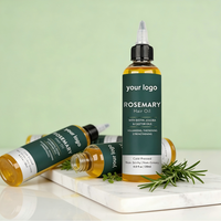 Minyak Rambut Rosemary Vegan Organik Biotin, Vitamin E untuk Pertumbuhan Rambut Cepat Memulihkan Rambut Rusak Cocok untuk Semua Jenis Rambut