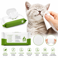 Lingettes pour animaux de compagnie pour chiens et chats, 100 pièces, parfum floral, lingettes de toilettage avec aloe vera, vitamine E, hypoallergéniques, sans rinçage, nettoyage en profondeur doux