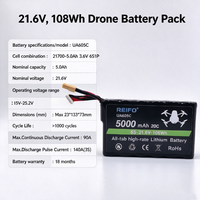 Paket Baterai OEM & ODM 21.6V 108Wh 5000mAh 21700 20C Arus Tinggi Tab All-Pole Baterai Lithium Drone Paket Baterai Lithium-ion
