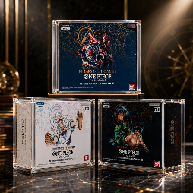 One Piece Booster Box Acrylic Case for Pokemon Booster Box Acrylic Pokemon Case One Piece OP01 OP05 Magnetic One Piece Case