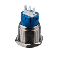 Bouton poussoir en acier inoxydable anti-vandalisme de 16 mm, étanche IP65, à actionnement momentané ou à enclenchement, pour boîtier de commande de machine CNC