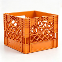 Joindre une plaque promotionnelle transport, caisses de lait en plastique ventilées pliables cages de stockage boîtes de cage pour légumes