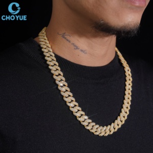 Cadena Cubana de Plata de Ley 925 con Moissanita, Estilo Hip Hop Clásico de Miami, Joyería con Moissanita Engastada, MOQ Bajo - Product Image 5