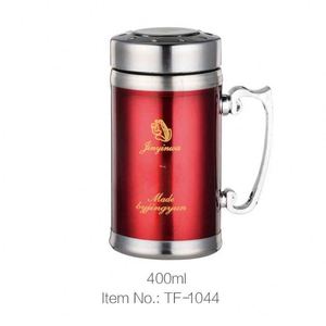 Jupeng Stainless Steel Vacuum Beer Mug 400ml Double Wall Insulated With Lid Classic Design - Product Image 1