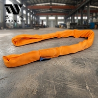 Endüstriyel Polyester Yuvarlak Askı, Vinç Kaldırma, Yük Taşıma ve Deniz Kullanımı için Aşınmaya Dayanıklı Sürekli Döngülü Kaldırma Askısı