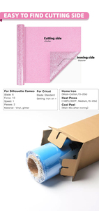 Bán buôn t Áo sơ mi màu sắc khác nhau long lanh truyền nhiệt Vinyl HTV easyweed PU truyền nhiệt Vinyl cuộn cho quần áo - Product Image 2