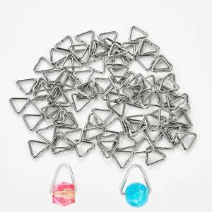 50/100 Piezas de Anillas Abiertas Triangulares de Acero Inoxidable de 6/8/10 mm, Conectores de Anillas Divididas, Cierres y Ganchos para Accesorios de Fabricación de Joyería DIY - Product Image 1